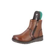 DB Shoes Spalding 75228T Tan Leather Womens Boot 2V