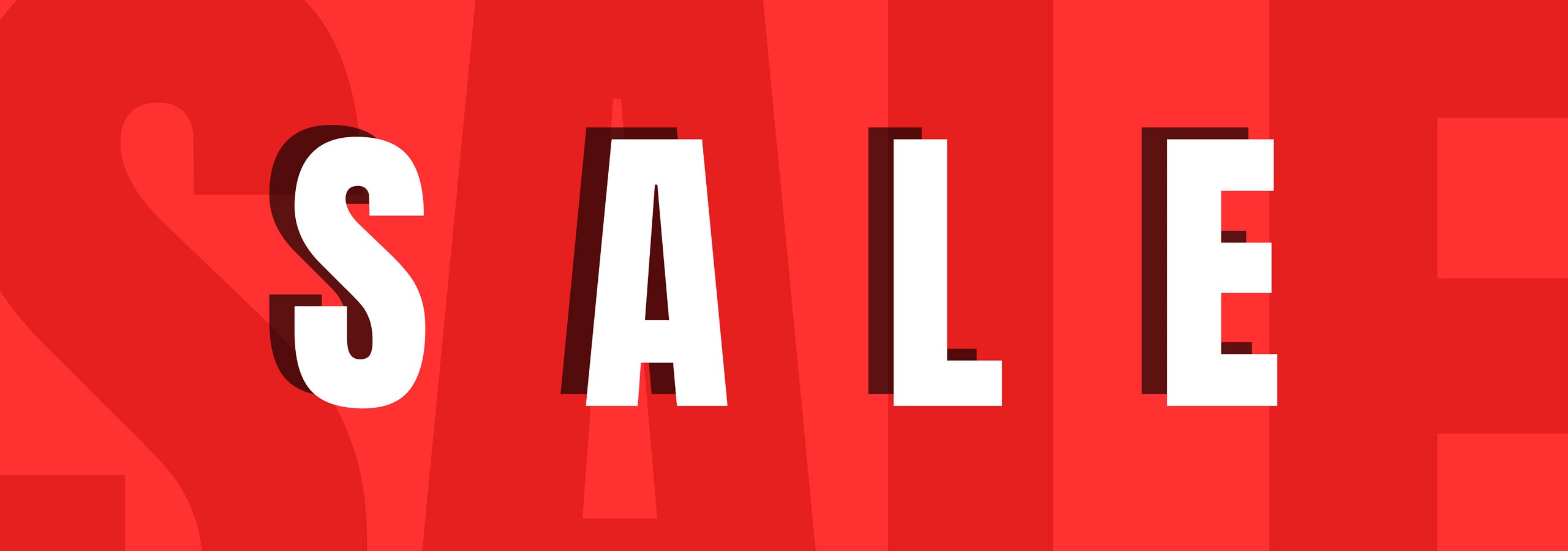 Red banner with 'Sale' text